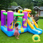 Château Gonflable Toboggan Enfant 3-12 Ans – Design Chien, Saut & Escalade, Oxford, EN71 | WoofSlide by TrioNest™ Mon Adorable Bébé
