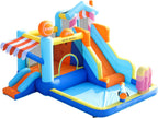 Château Gonflable Enfant 3-6 Ans – Toboggan, Bassin de Balles, PVC Coutures Doubles, Kit Réparation | FunCastle by TrioNest™ Mon Adorable Bébé