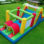 Château Gonflable Multifonctionnel Enfant 0-14 Ans – 8 Enfants, Escalade, Toboggan, 6.5 m | BounceKing by TrioNest™ Mon Adorable Bébé