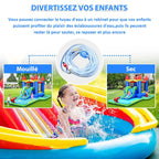 Château Gonflable Multi-Jeux 3-8 Ans – 30 Balles, Basketball, Aquatique, Oxford 840D, ASTM | JoyWorld by TrioNest™ Mon Adorable Bébé