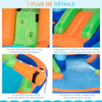 Château Gonflable Aquatique 4-en-1 – Piscine, Toboggan, Trampoline, Mur Escalade, EN71 | AquaBounce by TrioNest™ Mon Adorable Bébé