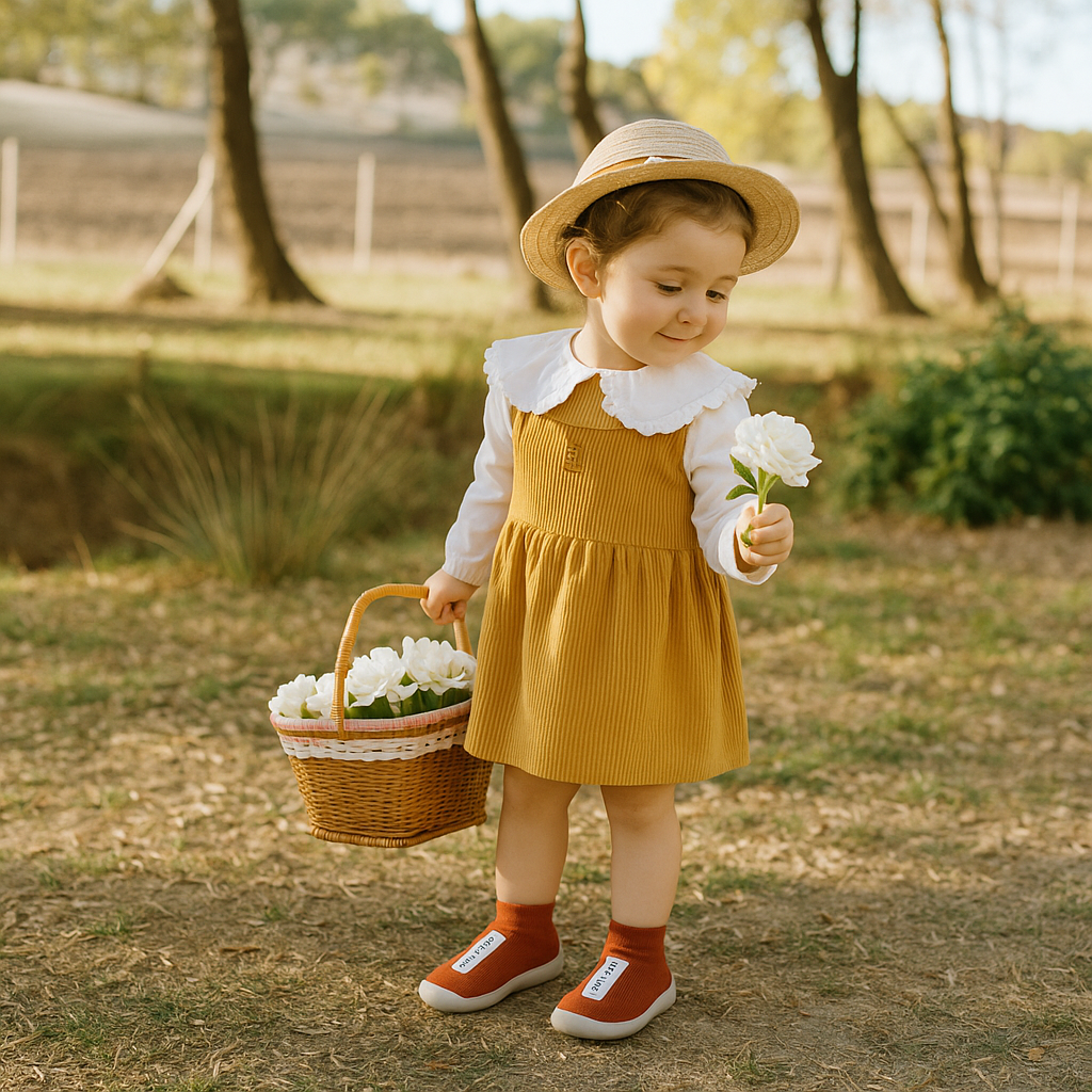Chaussure Bébé Semelle Souple 0-24 Mois – TPE Antidérapante, Respirante, Sensation Pieds Nus | FlexiSole by TrioNest™ Mon Adorable Bébé