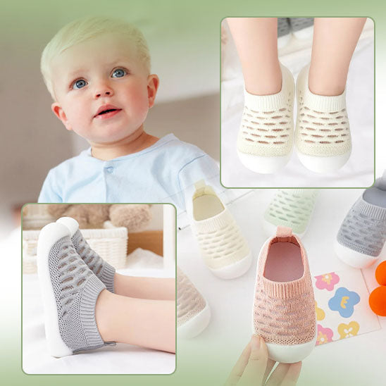 Chaussures Respirantes Bébé 0-36 Mois – Maille Extensible, Semelle Antidérapante, Premiers Pas | TinyStep by TrioNest™
