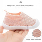Chaussures Respirantes Bébé 0-36 Mois – Maille Extensible, Semelle Antidérapante, Premiers Pas | TinyStep by TrioNest™