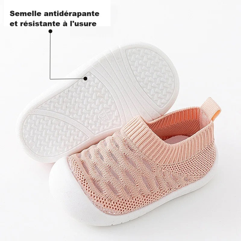 Chaussures Respirantes Bébé 0-36 Mois – Maille Extensible, Semelle Antidérapante, Premiers Pas | TinyStep by TrioNest™