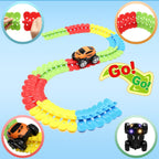 Circuit Voiture Enfant LED Modulable – Loopings, 3 Tailles jusqu'à 384 cm, ABS, Voitures Multicolores | CarLoop by TrioNest™