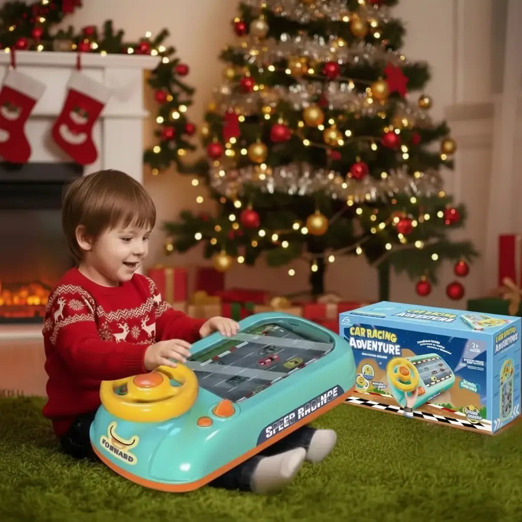 Circuit Voiture Enfant Volant Interactif 360° – Sons, Mode Éducatif, 4 Ventouses, CE, 4-12 Ans | WheelDrive360 by TrioNest™