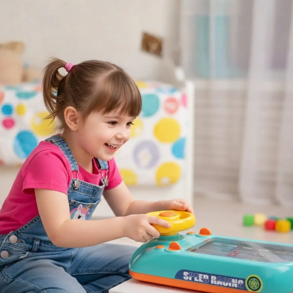 Circuit Voiture Enfant Volant Interactif 360° – Sons, Mode Éducatif, 4 Ventouses, CE, 4-12 Ans | WheelDrive360 by TrioNest™