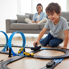 Circuit Voiture Télécommandée Double Piste – Chronométrage, Ponts 3D, LED, Sons, USB | DualRush3D by TrioNest™