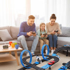Circuit Voiture Télécommandée Double Piste – Chronométrage, Ponts 3D, LED, Sons, USB | DualRush3D by TrioNest™