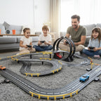Circuit électrique Voitures 3D Double Niveau – Rails Acier, Clip, Ligne Départ Lumineuse, Dès 6 Ans | ArcSpeed3D by TrioNest™
