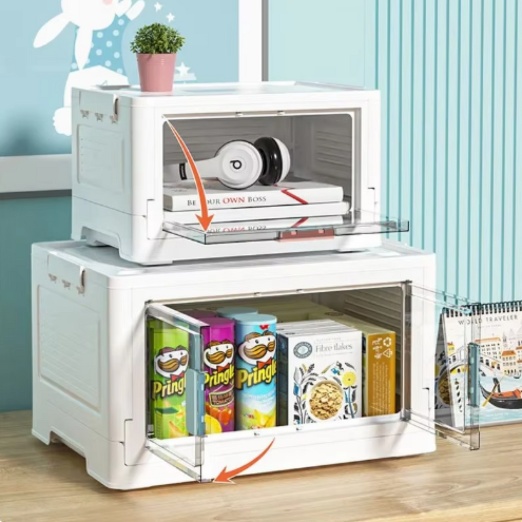 Coffre à Jouets Pliable – Grande Capacité, Double Ouverture, Surface Anti-Taches | TrioNest™