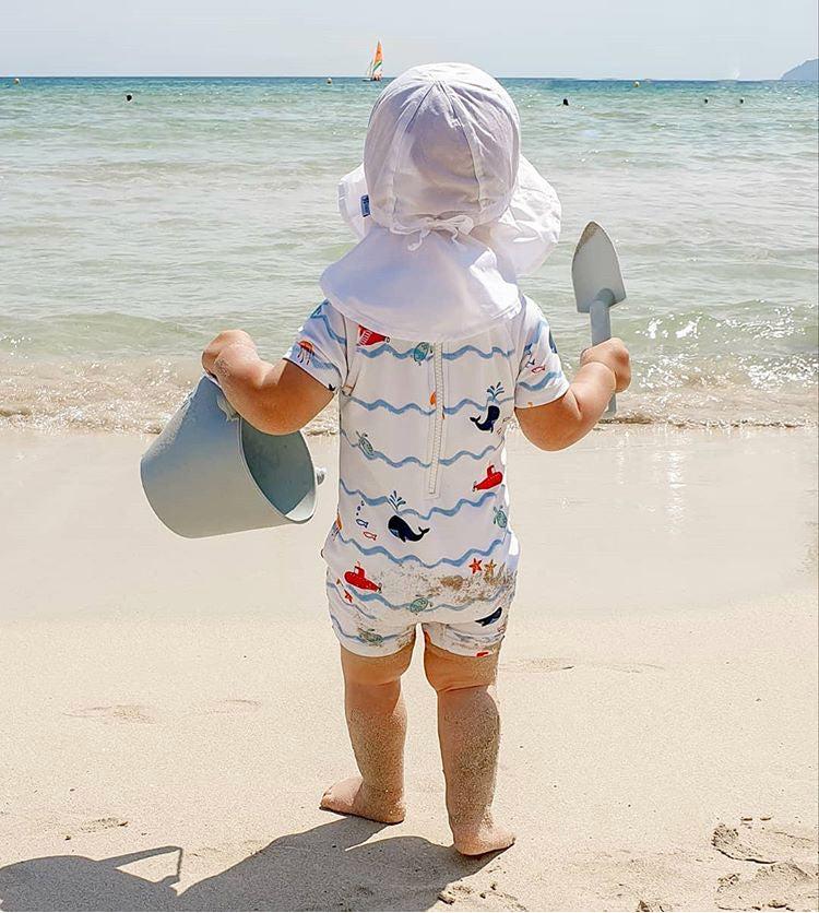 Combinaison Anti-UV Bébé TrioNest™ SUNGUARD™ | UPF 50+ | Motifs Animaux Garçon & Fille | 1-7 Ans