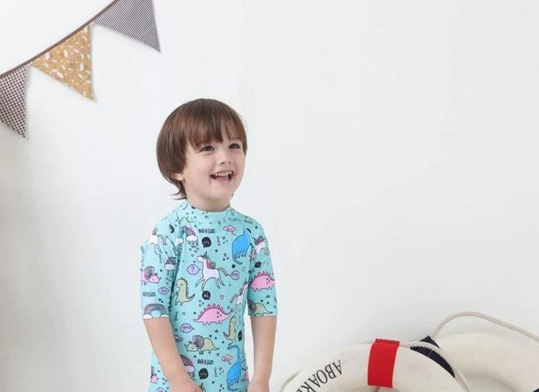Combinaison Anti-UV Bébé TrioNest™ SUNGUARD™ | UPF 50+ | Motifs Animaux Garçon & Fille | 1-7 Ans