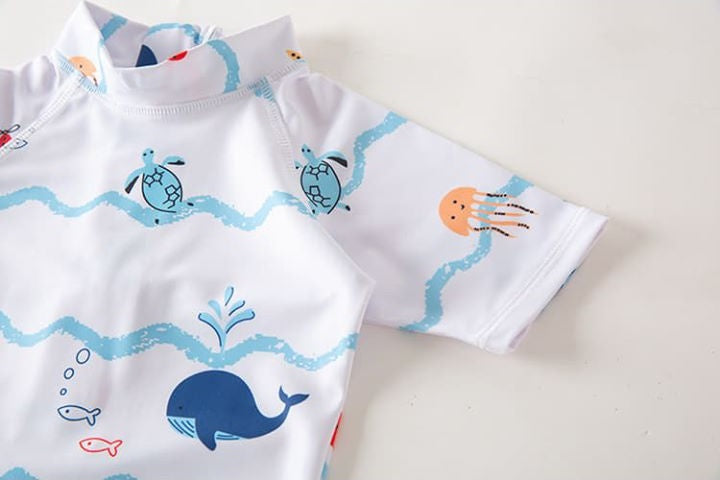 Combinaison Anti-UV Bébé TrioNest™ SUNGUARD™ | UPF 50+ | Motifs Animaux Garçon & Fille | 1-7 Ans