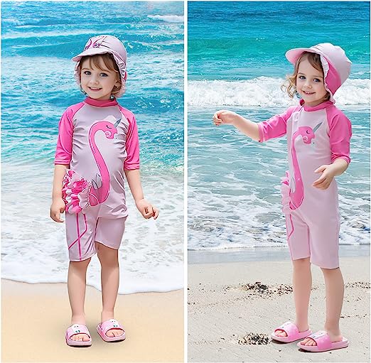 Combinaison Anti-UV Bébé TrioNest™ SUNGUARD™ | UPF 50+ | Motifs Animaux Garçon & Fille | 1-7 Ans