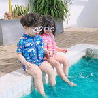 Combinaison de Bain Flottante Enfant TrioNest™ AQUAGLIDE™ | 8 Flotteurs EVA Amovibles | Anti-UV | 12 Mois à 6 Ans