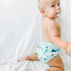Couche Piscine Réutilisable pour Bébé – 100% Coton Bio, 6 Couches Respirantes, Ceinture Élastique, Motifs | BabyDip by TrioNest™
