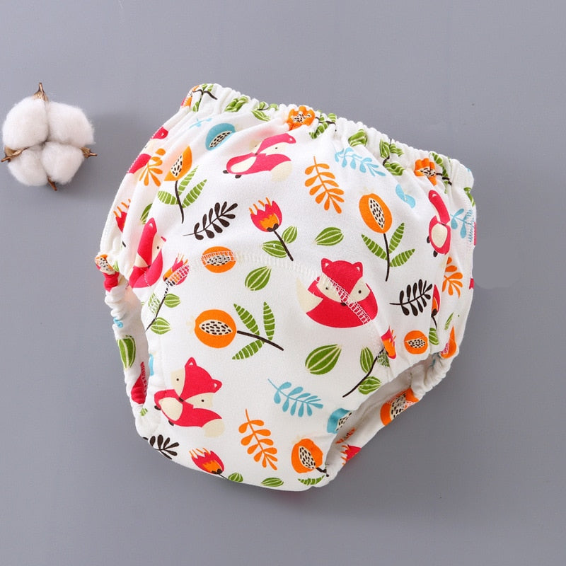 Couche Piscine Réutilisable pour Bébé – 100% Coton Bio, 6 Couches Respirantes, Ceinture Élastique, Motifs | BabyDip by TrioNest™