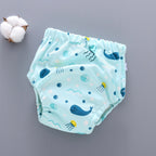 Couche Piscine Réutilisable pour Bébé – 100% Coton Bio, 6 Couches Respirantes, Ceinture Élastique, Motifs | BabyDip by TrioNest™