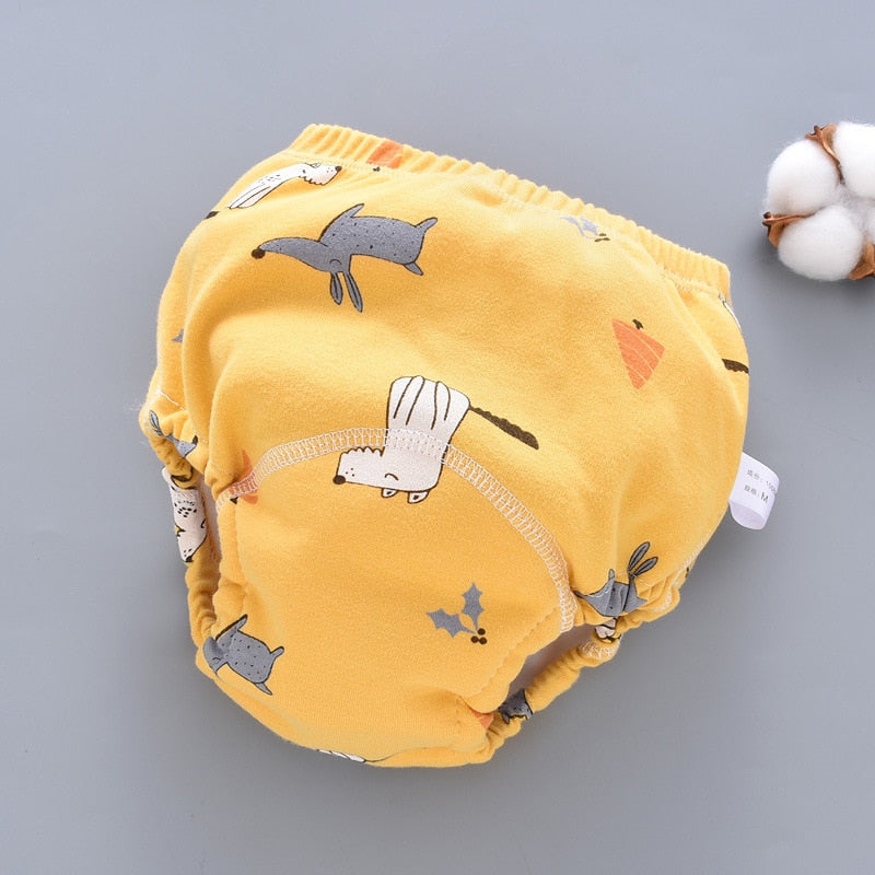 Couche Piscine Réutilisable pour Bébé – 100% Coton Bio, 6 Couches Respirantes, Ceinture Élastique, Motifs | BabyDip by TrioNest™