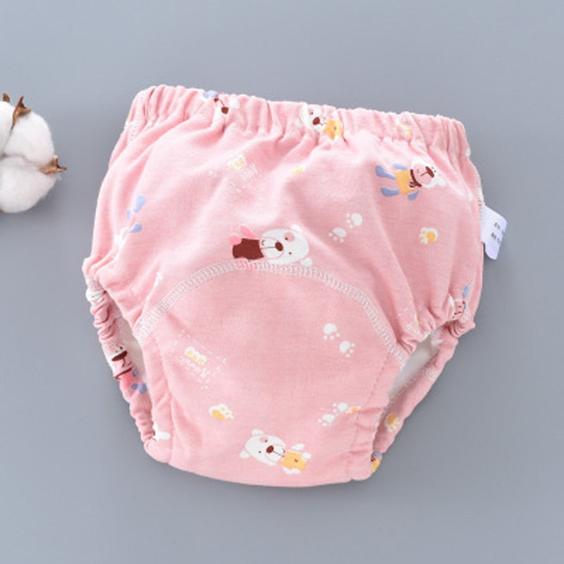 Couche Piscine Réutilisable pour Bébé – 100% Coton Bio, 6 Couches Respirantes, Ceinture Élastique, Motifs | BabyDip by TrioNest™