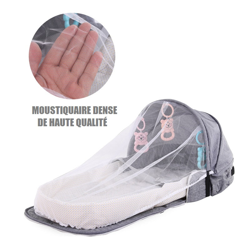 Couffin Bébé Pliant avec Moustiquaire | TrioNest™ – Respirant, Transformable en Sac, 5 Coloris