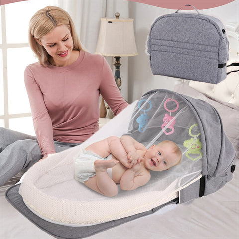 Couffin Bébé Pliant avec Moustiquaire | TrioNest™ – Respirant, Transformable en Sac, 5 Coloris