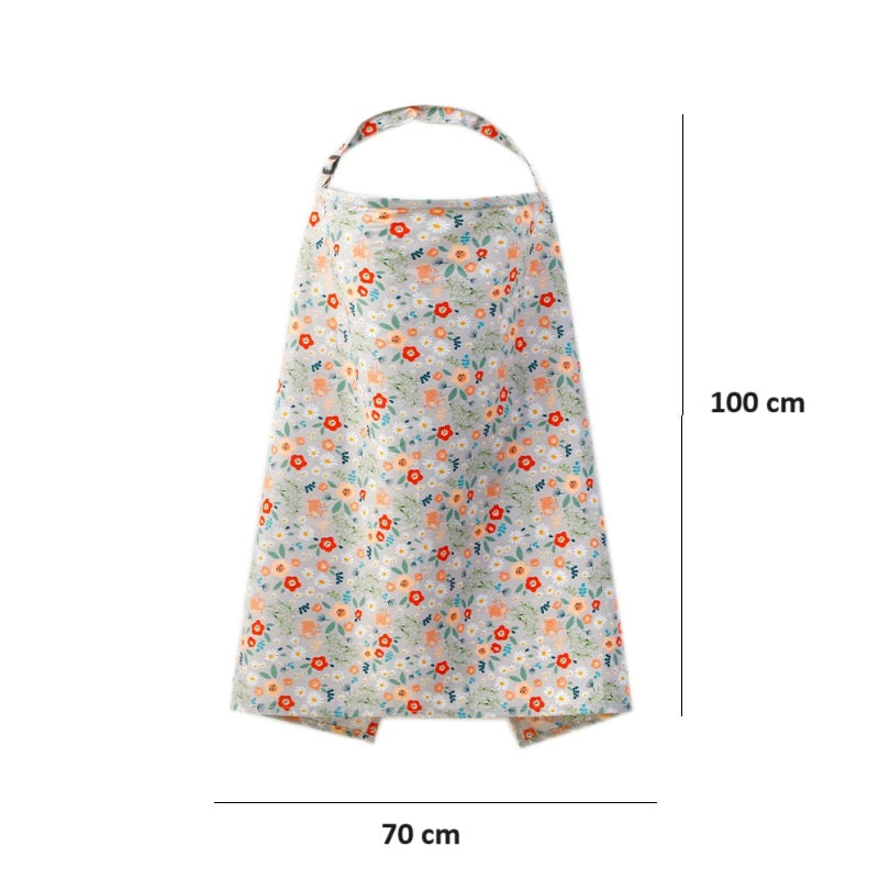 Couverture d'Allaitement Extérieure – Cape 100% Coton Respirant, Discrète en Public, Contact Visuel Bébé | TrioNest™