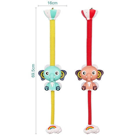 Douchette de Bain Bébé à Motifs d'Animaux – Poignée Ergonomique, Jet Doux, Jouet Bain & Piscine | TrioNest™