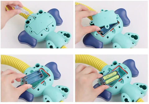 Douchette de Bain Bébé à Motifs d'Animaux – Poignée Ergonomique, Jet Doux, Jouet Bain & Piscine | TrioNest™