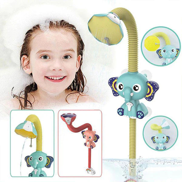 Douchette de Bain Bébé à Motifs d'Animaux – Poignée Ergonomique, Jet Doux, Jouet Bain & Piscine | TrioNest™