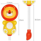 Douchette de Bain Bébé à Motifs d'Animaux – Poignée Ergonomique, Jet Doux, Jouet Bain & Piscine | TrioNest™