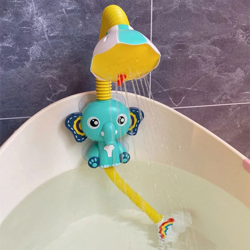 Douchette de Bain Bébé à Motifs d'Animaux – Poignée Ergonomique, Jet Doux, Jouet Bain & Piscine | TrioNest™
