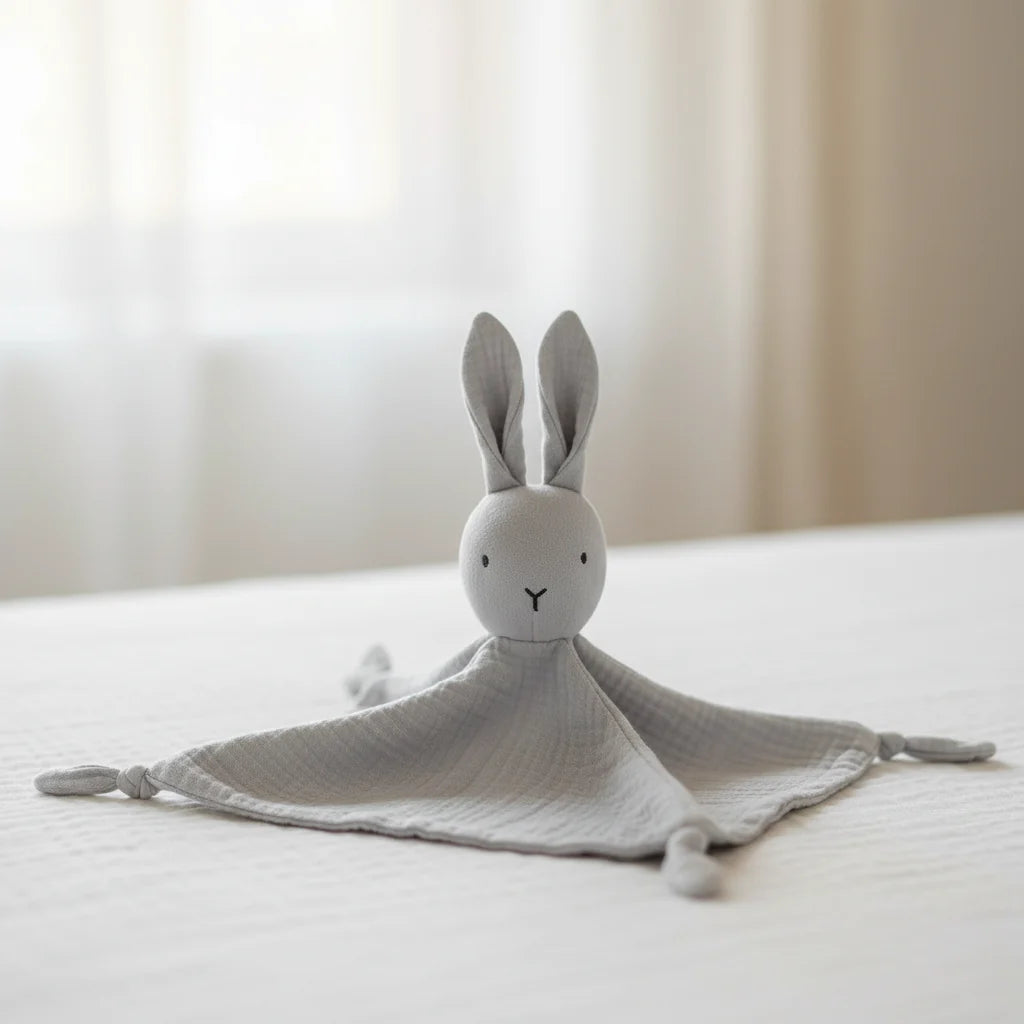 Doudou Lapin Bébé LapinNest™ – Peluche Douce Apaisement Sommeil & Objet Transitionnel 5 Couleurs 0-12 Mois | TrioNest™
