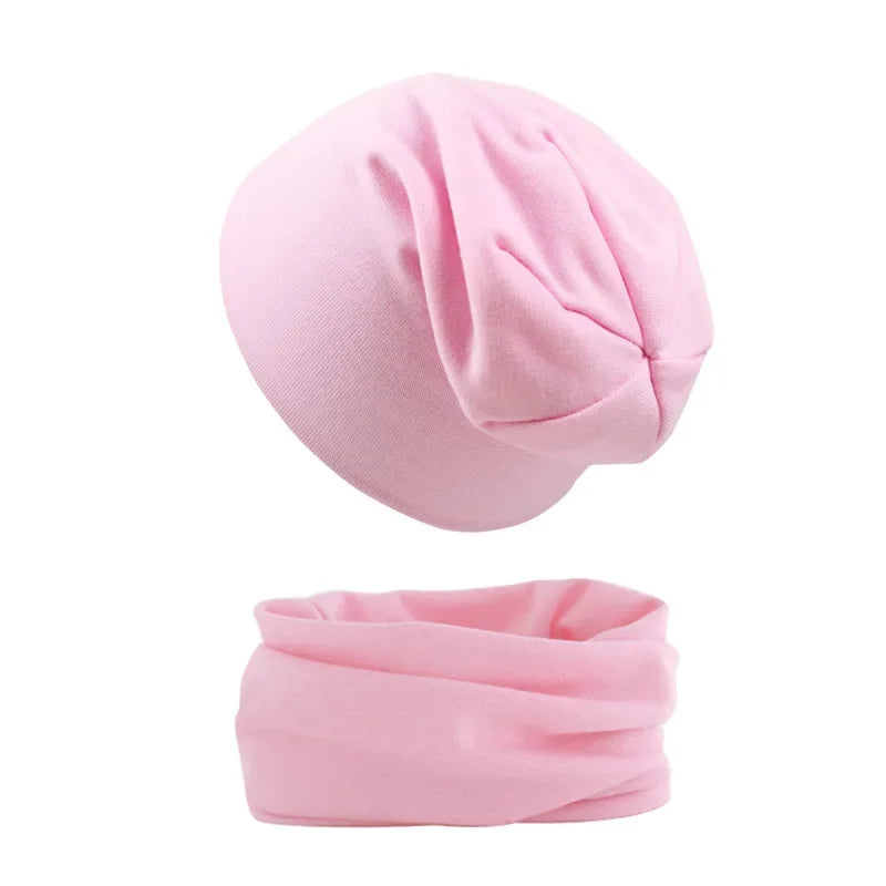 Ensemble Bonnet et Écharpe pour Enfants – Coton Spandex, 4-48 Mois, Multi-Coloris | TrioNest™