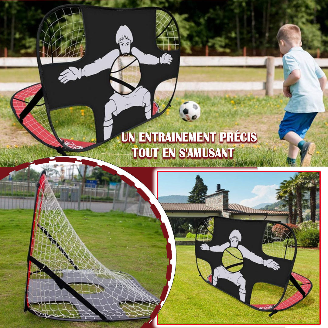 Filet de But Football Pliant pour Enfants – Double Fonction, 5 Cibles, 110x80 cm | TrioNest™