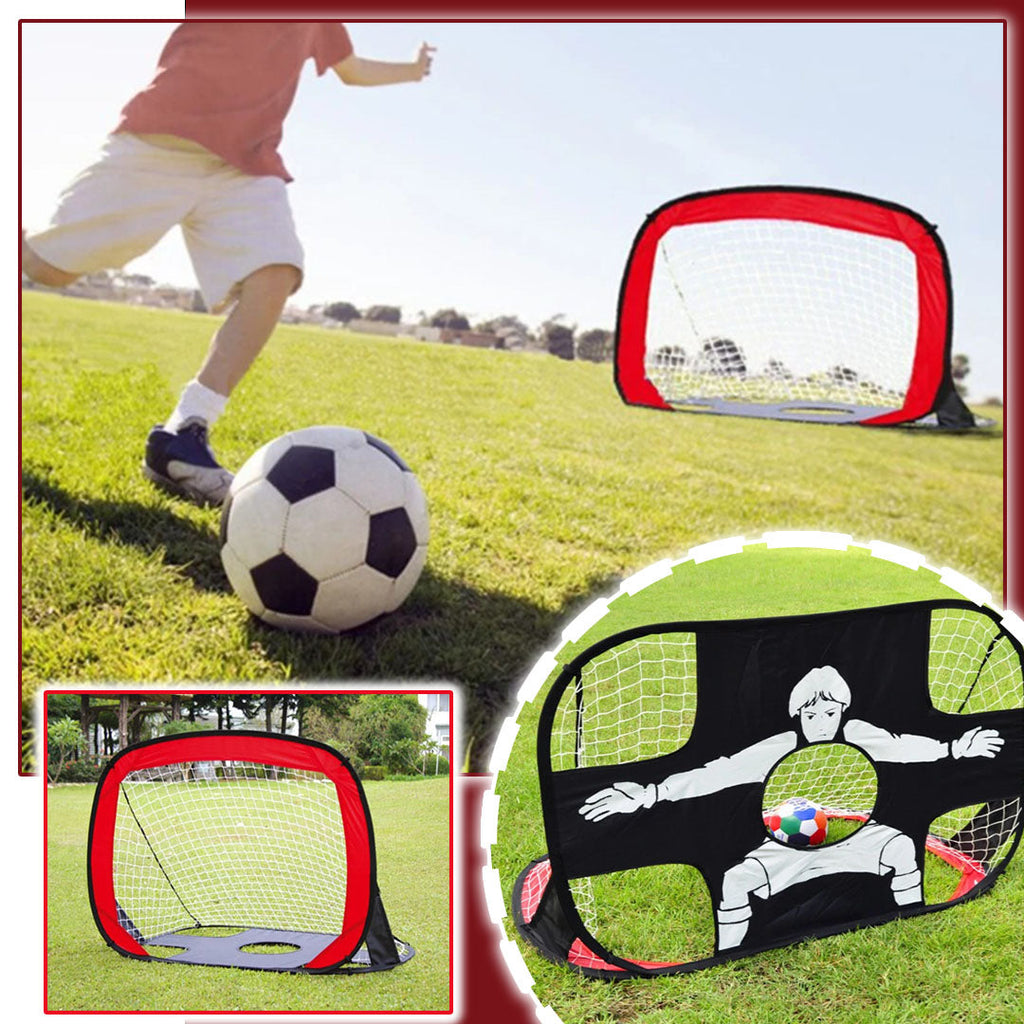 Filet de But Football Pliant pour Enfants – Double Fonction, 5 Cibles, 110x80 cm | TrioNest™