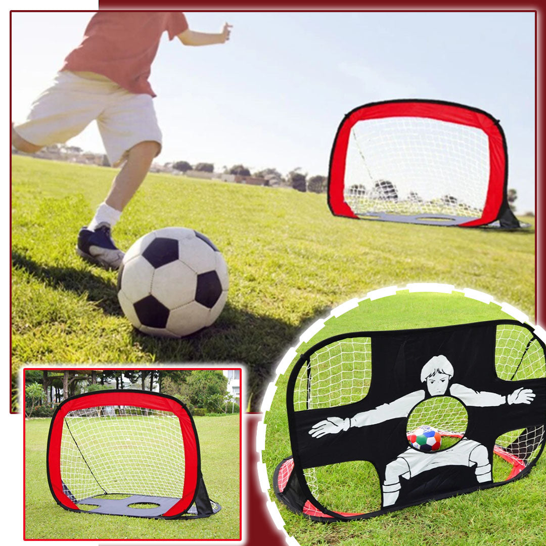 Filet de But Football Pliant pour Enfants – Double Fonction, 5 Cibles, 110x80 cm | TrioNest™