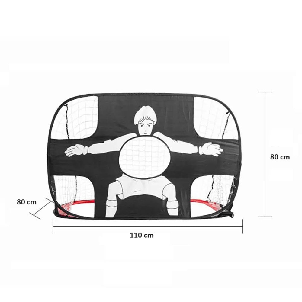Filet de But Football Pliant pour Enfants – Double Fonction, 5 Cibles, 110x80 cm | TrioNest™