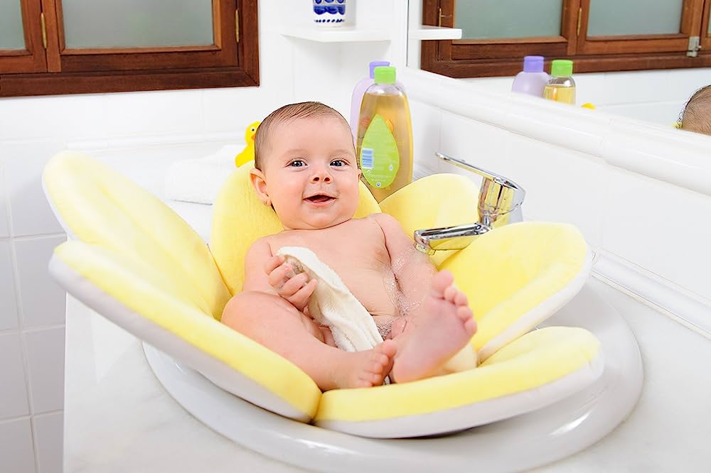 Fleur de Bain pour Bébé – Pétales Antidérapants, Tapis de Jeu, Toutes Baignoires | TrioNest™