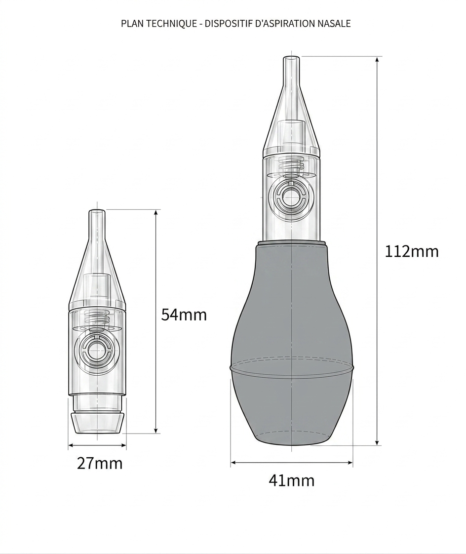 Mouche Bébé Silicone 100% BPA Free Réutilisable Anti-Refoulement – TrioNest™