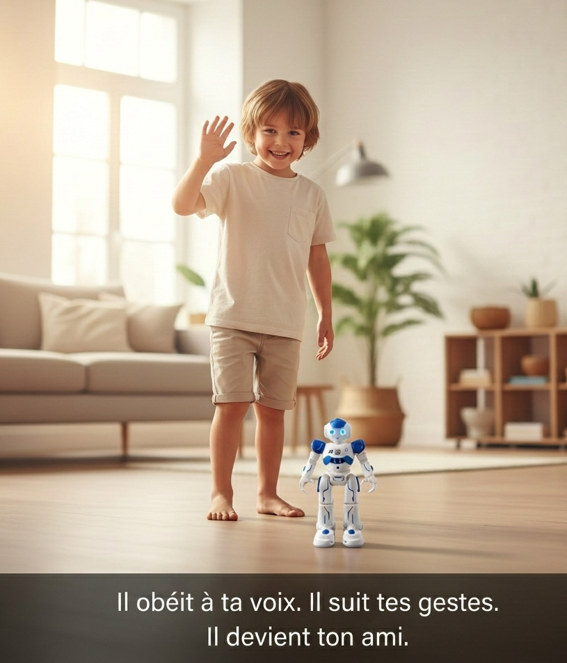 Interaktiver Spielzeugroboter Gestensteuerung Tanzen Singen Patrouillenmodus FLEXBOT – TrioNest™