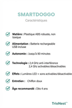 Robot Chien Intelligent 8 Roues Bras Articulés LED 90min Rechargeable USB SMARTDOGGO – TrioNest™