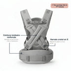 Porte-Bébé Ourson Physiologique - Soutien Lombaire & Tissu Respirant - Design Ergonomique & Doux | TrioNest TrioNest™ Poussette 3 en 1