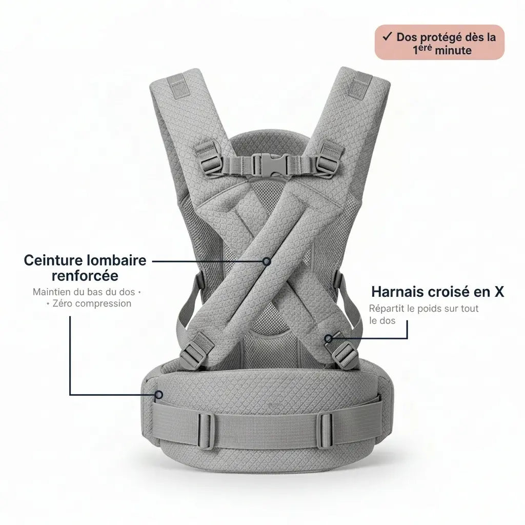 Porte-Bébé Ourson Physiologique - Soutien Lombaire & Tissu Respirant - Design Ergonomique & Doux | TrioNest TrioNest™ Poussette 3 en 1