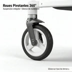 Poussette Double Tandem Dos à Dos – Parasol Anti-UV, Cadre Alu, Pliage 1 Bouton, Roues 360°, Jumeaux & Fratrie | TrioNest™ TrioNest