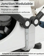 Poussette Double Tandem Dos à Dos – Parasol Anti-UV, Cadre Alu, Pliage 1 Bouton, Roues 360°, Jumeaux & Fratrie | TrioNest™ TrioNest