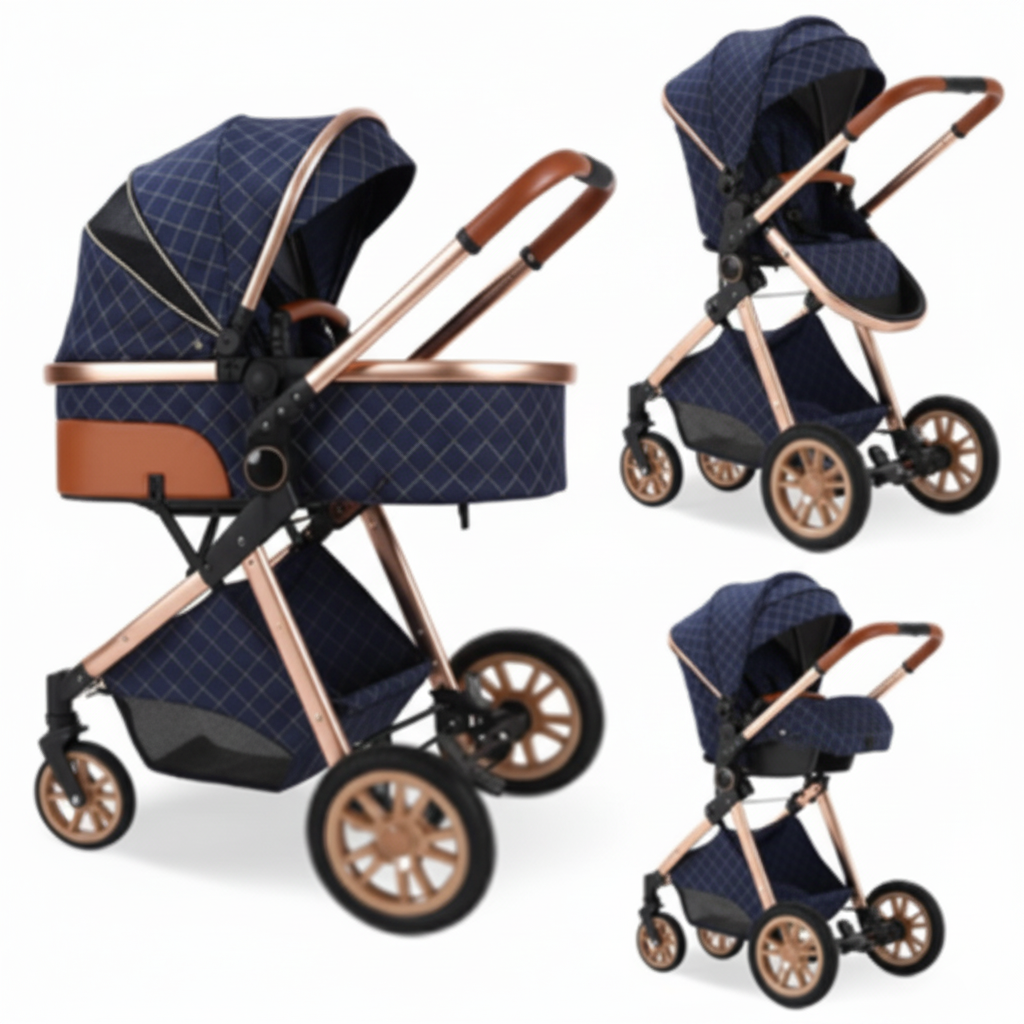 3-in-1 Stroller Complete Newborn Pack – 6 Accessories Included, Carrycot, Group 0+ Car Seat, Reversible Seat, 0-3 Years | TrioNest™ URBANIA