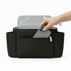 Organisateur de Poussette Universel Noir - Compact & Ultra-Léger - Poche Téléphone Zippée Inclus | TrioNest™ GoGo